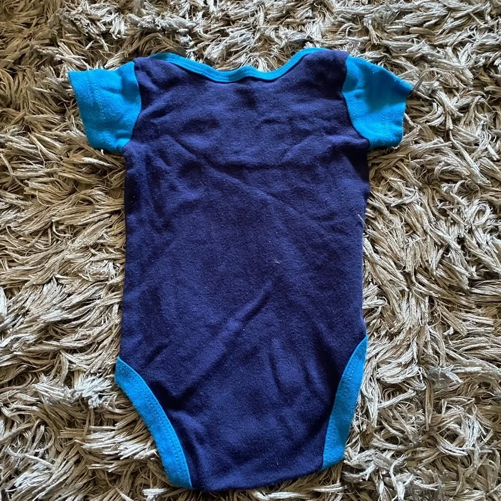 Blue Kids One Piece - Hello World 3-9m